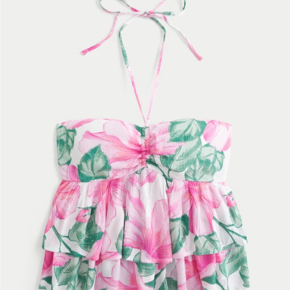 Hollister Tiered Halter Babydoll Top